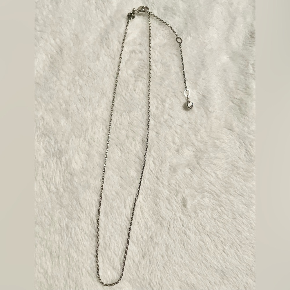 Swarovski Necklace Adjustable Legnth with Round Clear Stone at the‎ end
